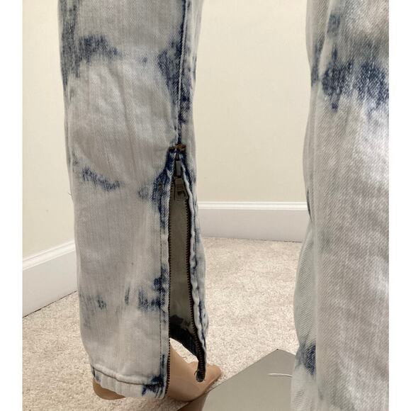 CJ Black slim flex zip cuff distress jeans acid-wash style size 32/32 - Picture 6 of 7